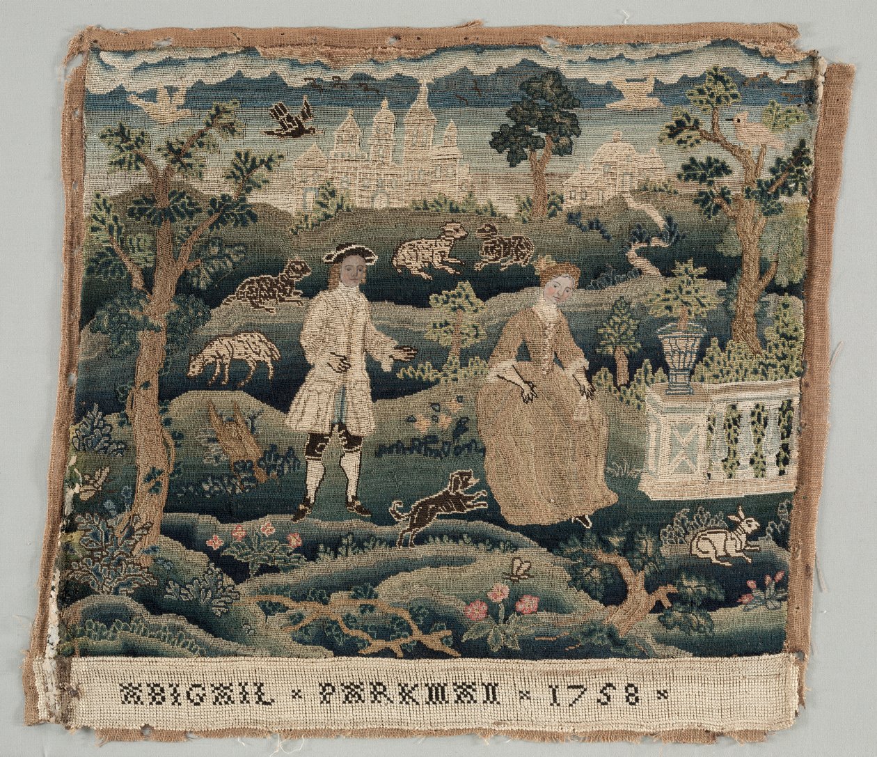 Abigail Parkman Embroidery, início do século XVIII. de Unbekannt