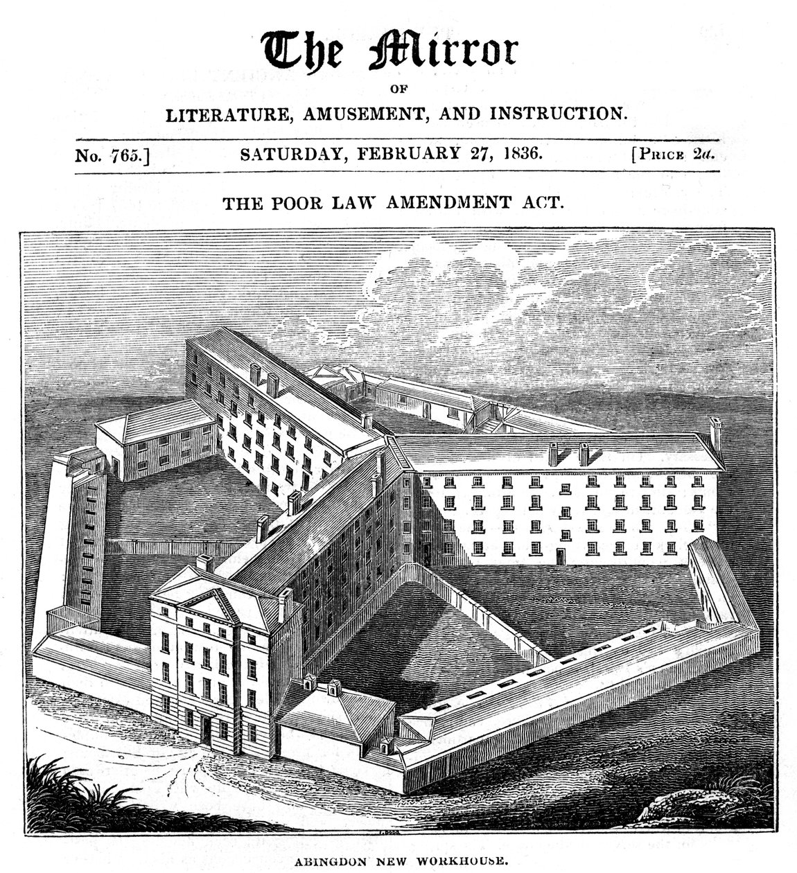 Abingdon Workhouse, Oxfordshire, construído para a União de Abingdon, 1836 de Unbekannt