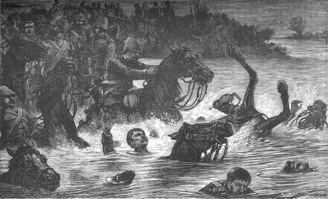 Acidente com os Décimos Hussardos, c1880 de Unbekannt