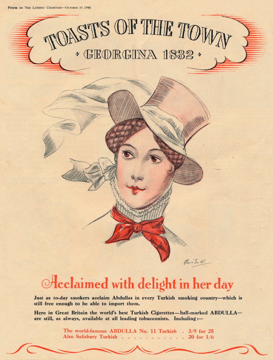 Aclamado com prazer em seus dias, Toasts of the Town - Georgina 1832, 1940 de Unbekannt