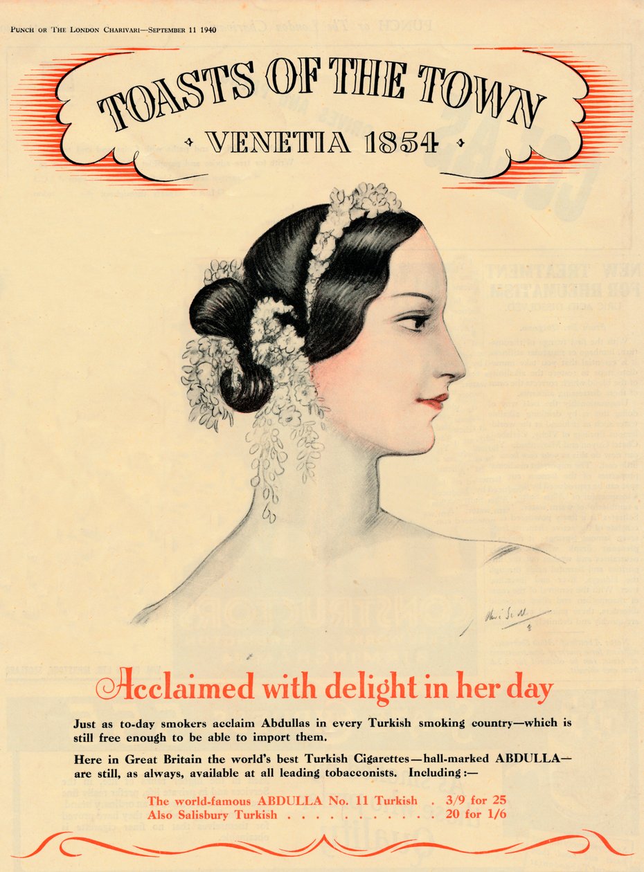 Aclamado com prazer em seus dias, Toasts of the Town - Venetia 1854, 1940 de Unbekannt