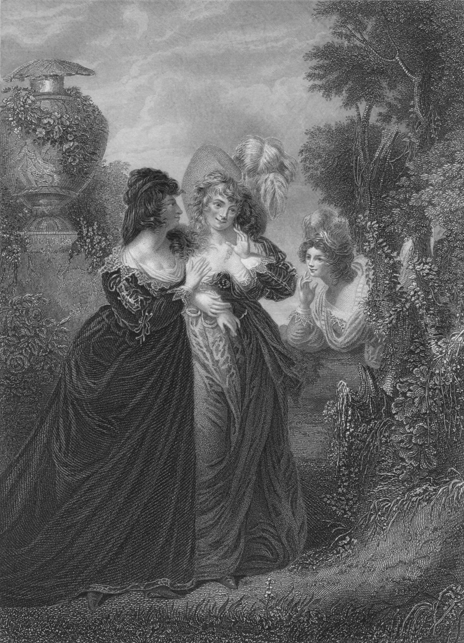 Ato III Cena i de Muito Barulho por Nada, século c19 de Unbekannt