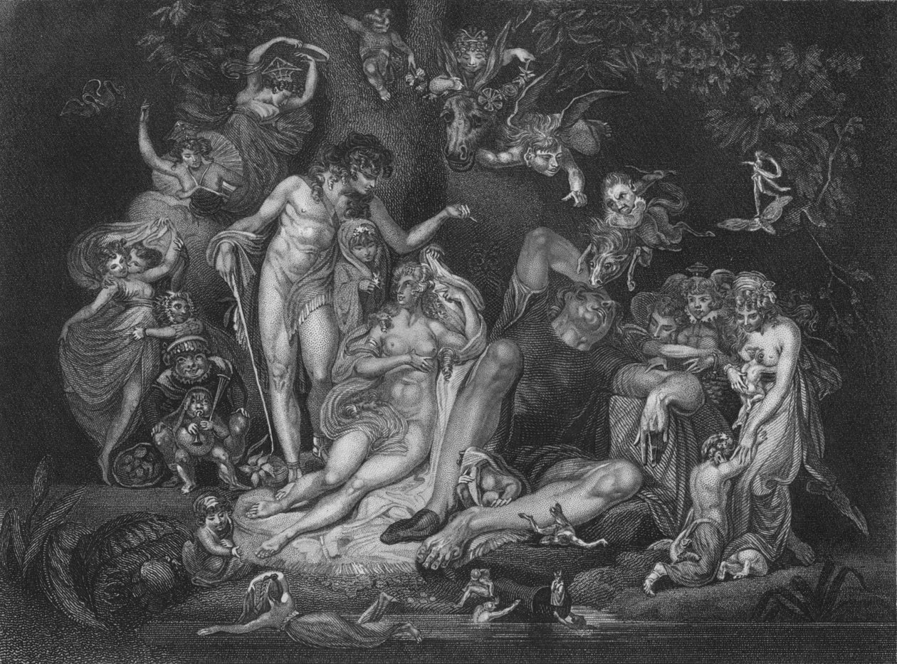 Ato IV Cena i de Sonho de uma noite de verão, século c19 de Unbekannt