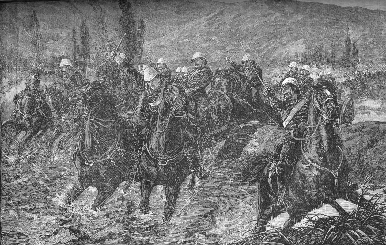 Ação no vale de Chardeh, 11 de dezembro de 1879, Tentando salvar as armas, 1879, c1880 de Unbekannt