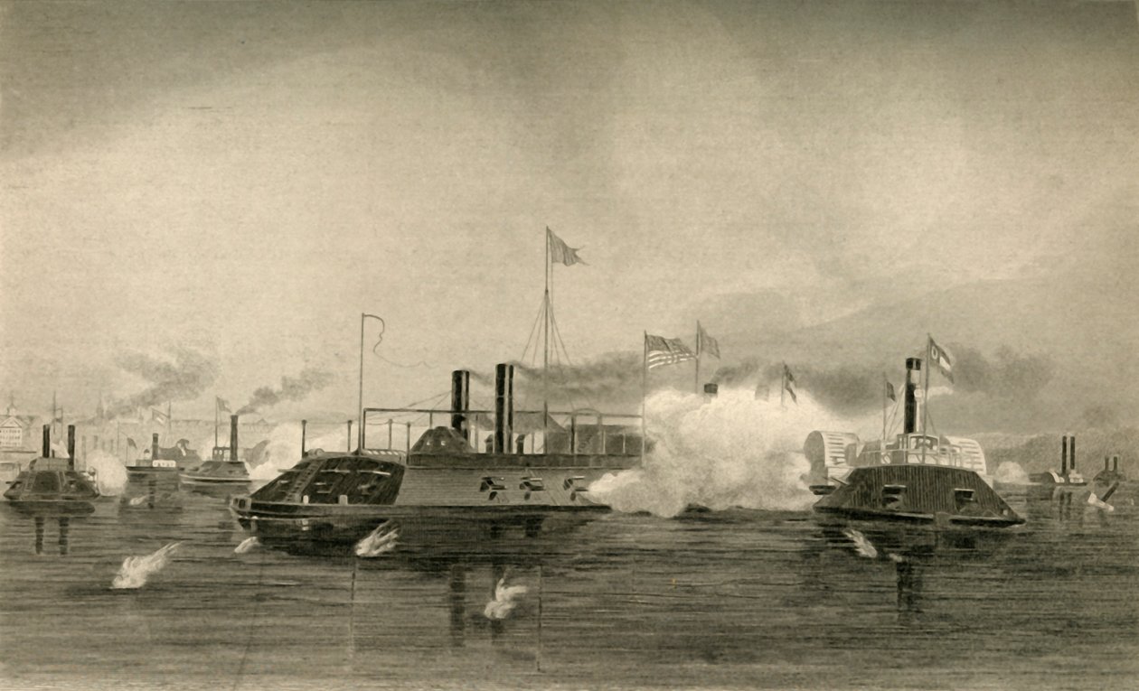 Ação das canhoneiras em Memphis, 1878. de Unbekannt