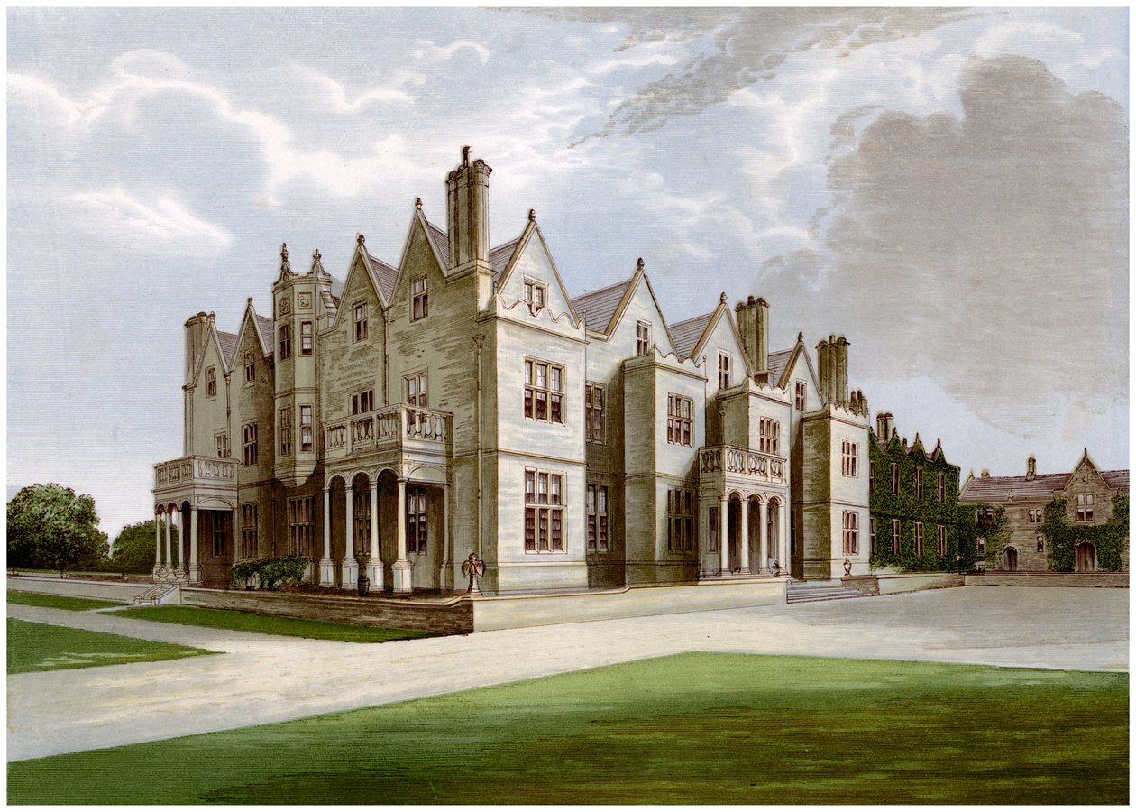 Acton Reynald Hall, Shropshire, casa do Baronet Corbet, c1880 de Unbekannt