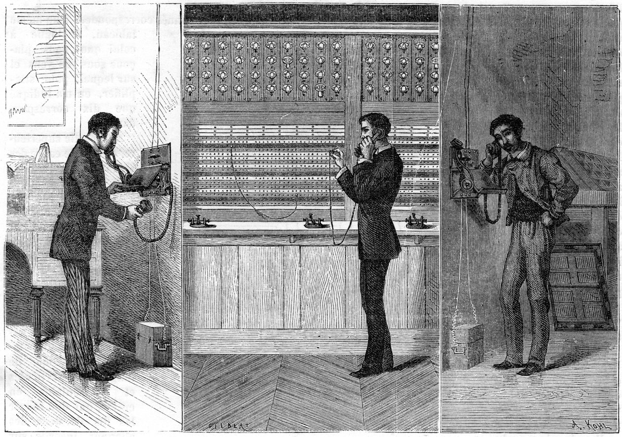 Sistema telefônico Ader, 1881 de Unbekannt