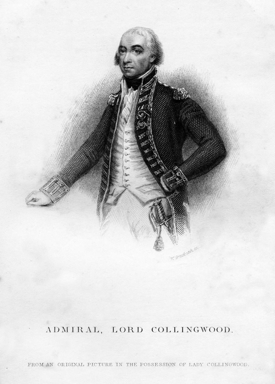 Almirante Cuthbert Collingwood 1750-1810, 1º Barão Collingwood, 1837 de Unbekannt