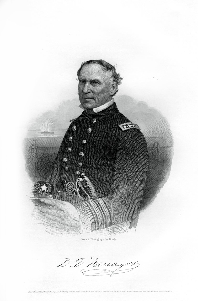 Almirante David Farragut, oficial da Marinha dos EUA na Guerra Civil Americana, 1862-1867 de Unbekannt