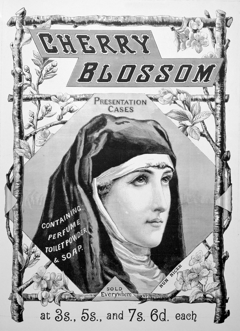 Anúncio para artigos de toalete Cherry Blossom, 1893 de Unbekannt