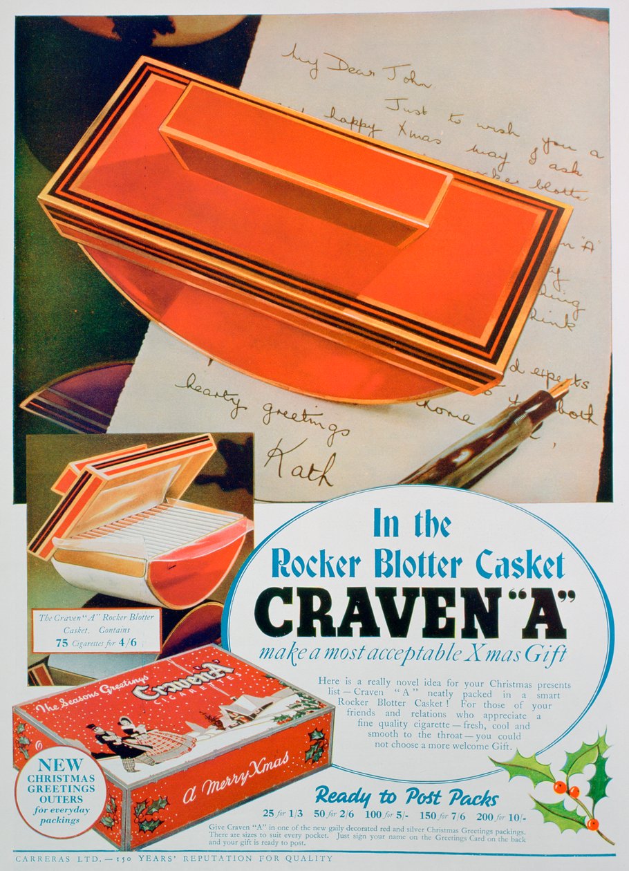 Anúncio dos cigarros Craven A, 1936 de Unbekannt