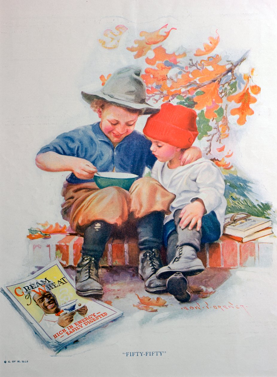Anúncio para Cream of Wheat, cereal matinal americano quente, 1923 de Unbekannt