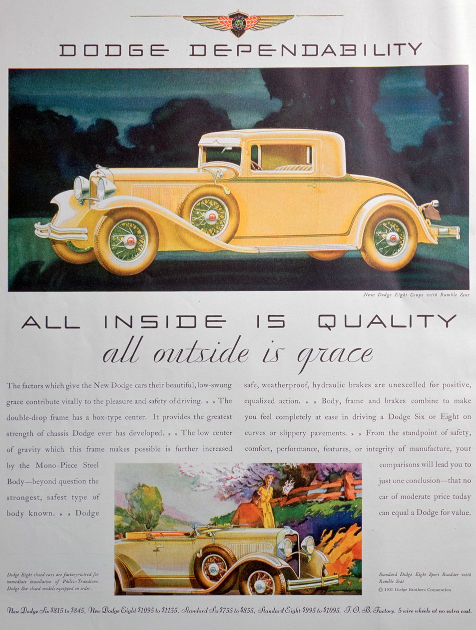 Anúncio para carros Dodge, 1931 de Unbekannt
