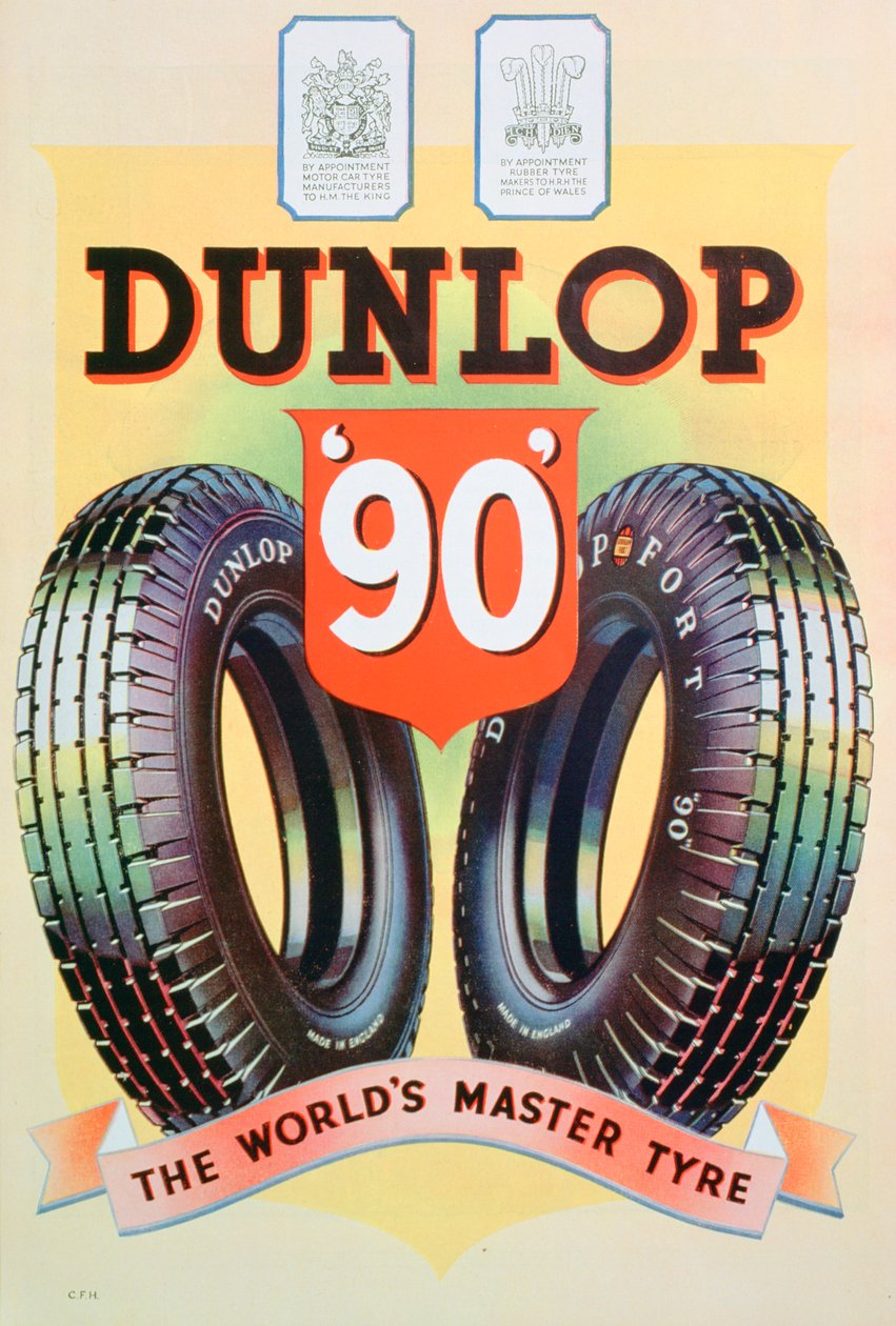 Anúncio para Dunlop 90 pneus, 1935 de Unbekannt