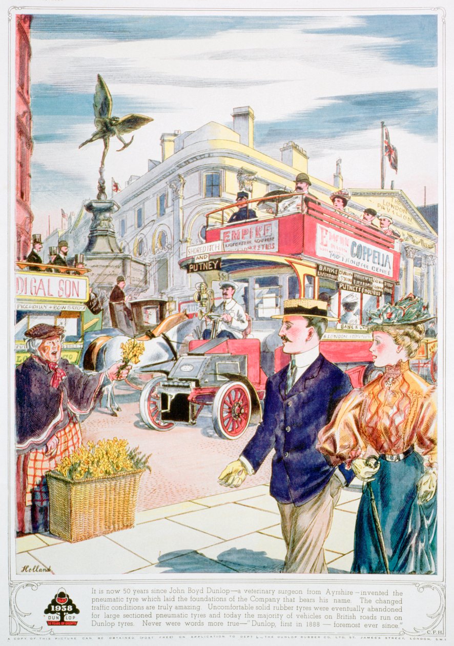 Anúncio dos pneus Dunlop, 1938 de Unbekannt