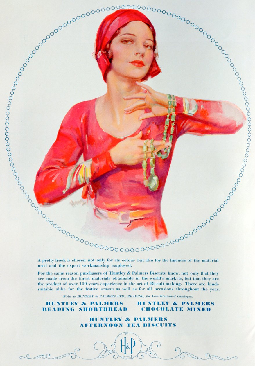 Anúncio para biscoitos Huntley e Palmers, 1930 de Unbekannt