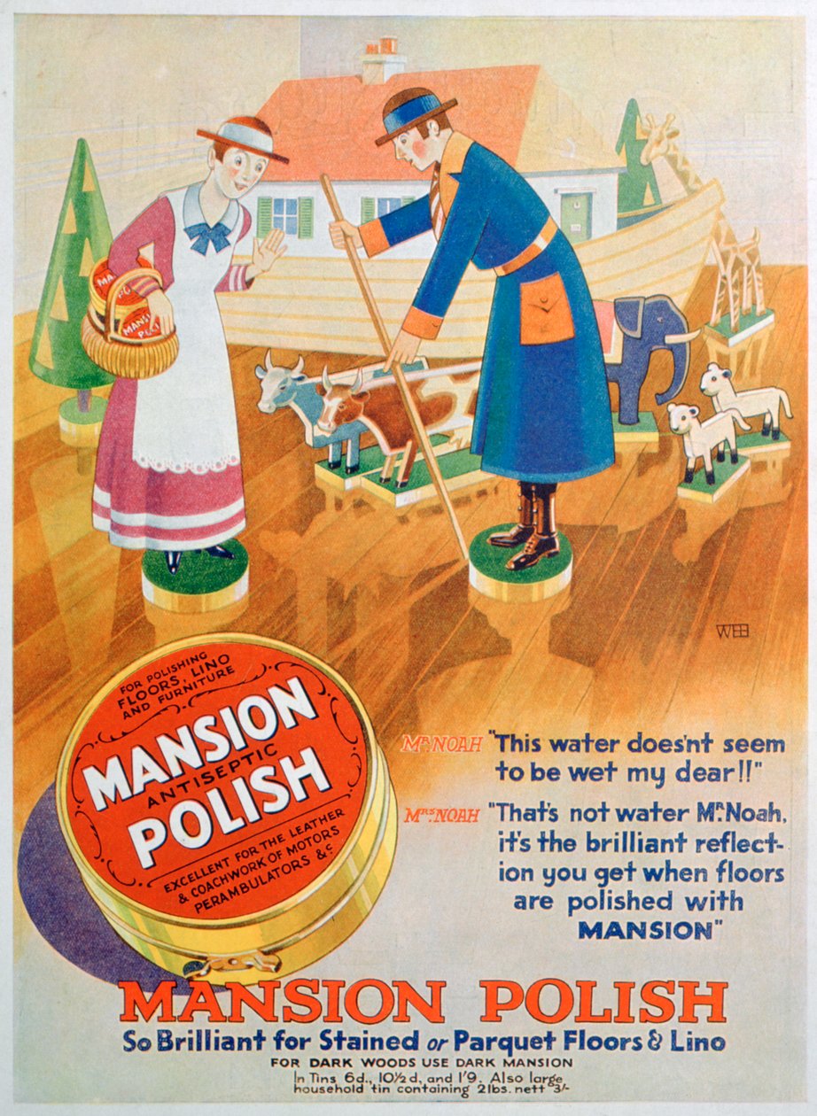 Anúncio para polimento de piso anti-séptico da mansão, 1933 de Unbekannt