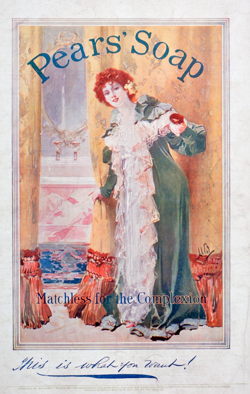 Anúncio para sabão de peras, 1906 de Unbekannt