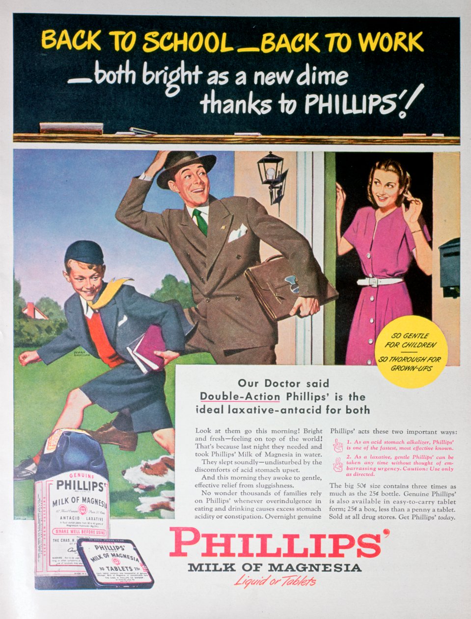 Anúncio para Phillips milk of magnesia, 1946 de Unbekannt