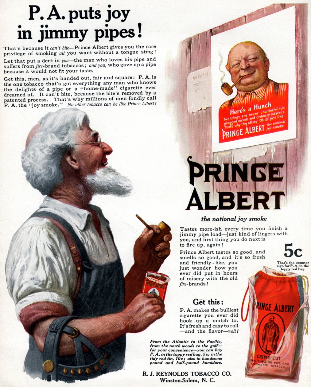 Anúncio do tabaco para cachimbo Prince Albert, 1913 de Unbekannt