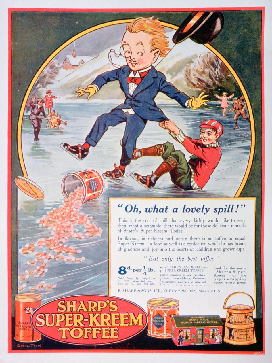 Anúncio para Sharps Super-Kreem Toffee, 1923 de Unbekannt