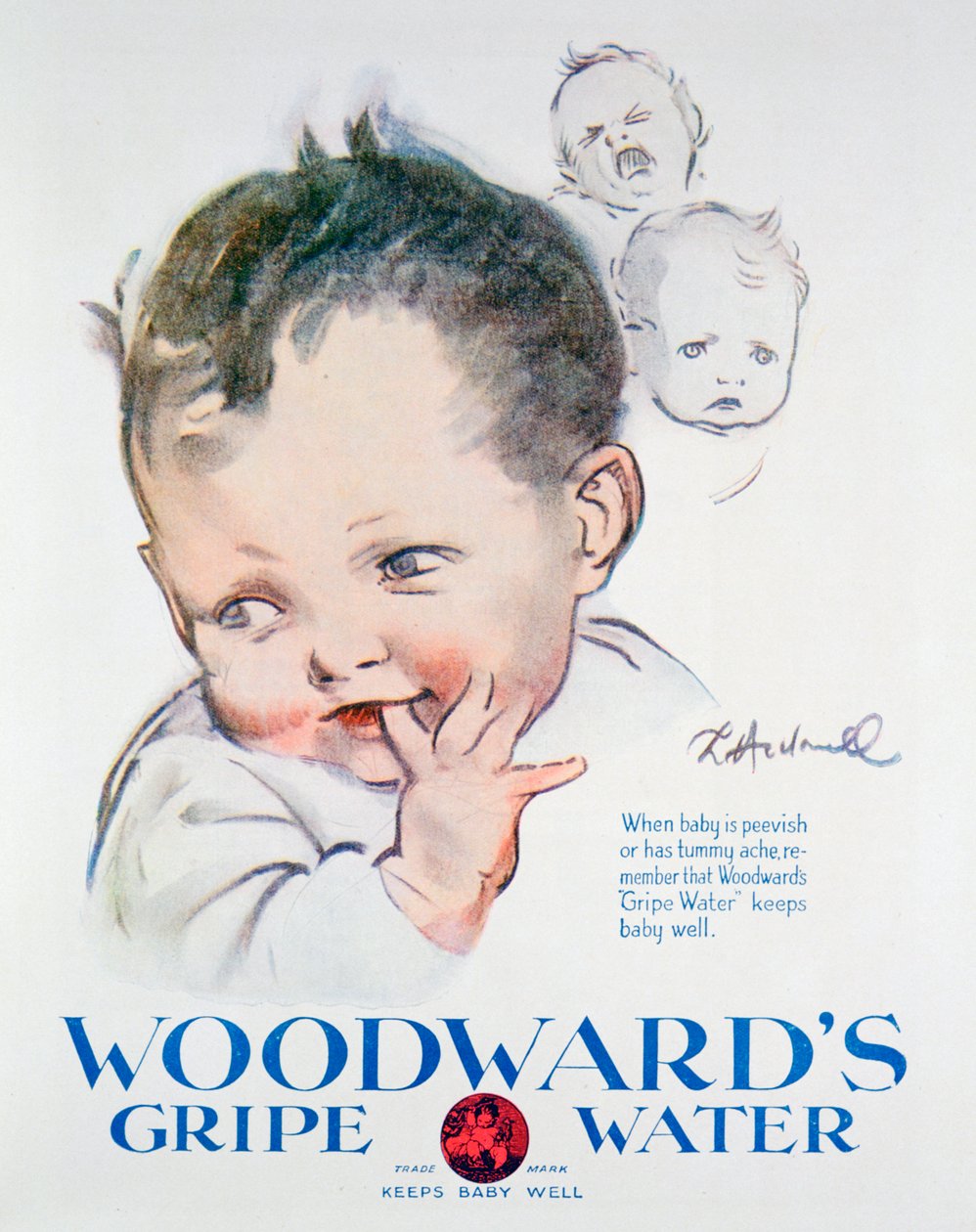 Anúncio para Woodwards Gripe Water, 1925 de Unbekannt