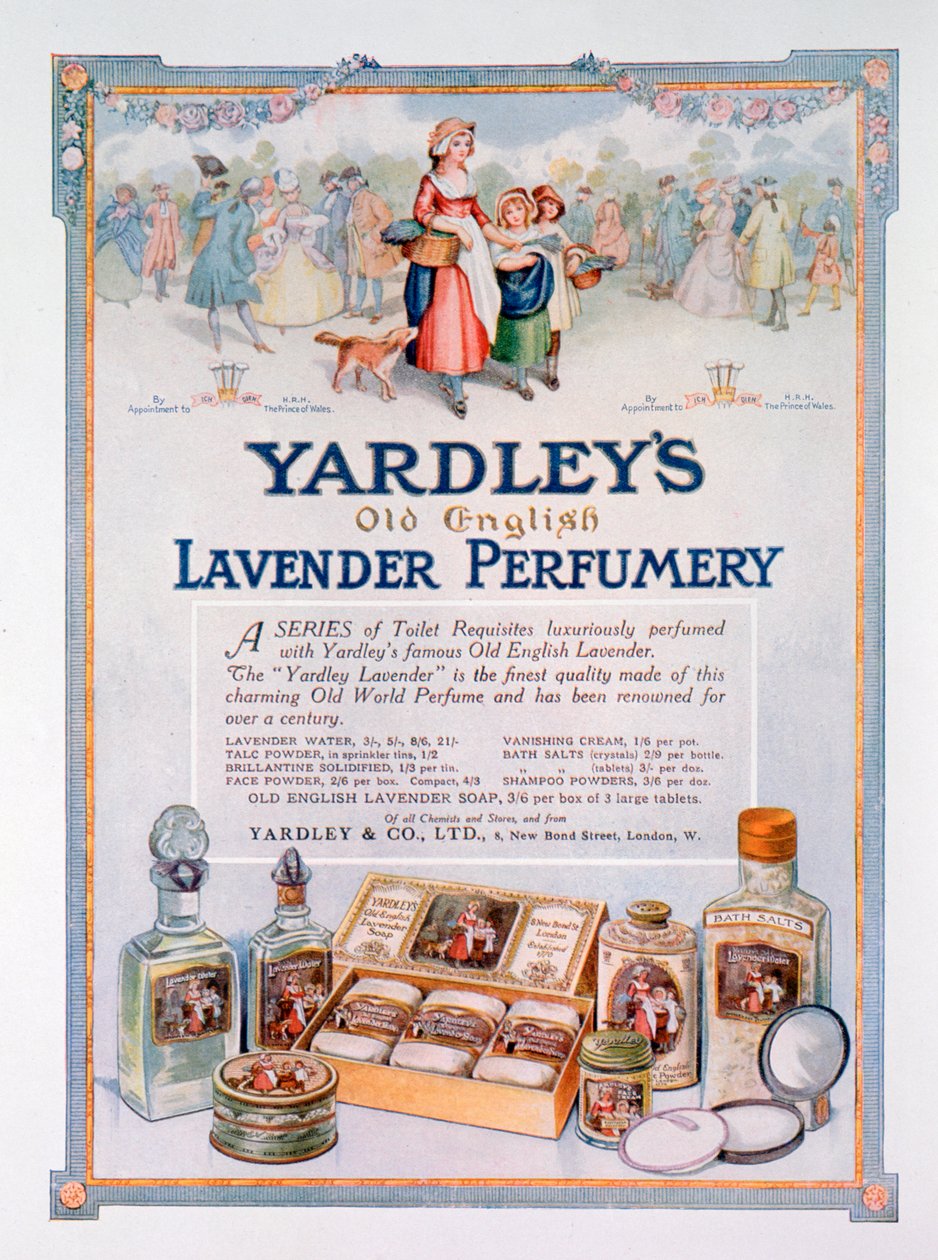 Anúncio da perfumaria Yardleys Old English Lavender, 1923 de Unbekannt