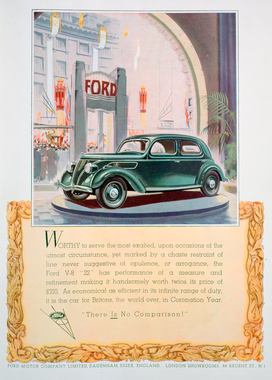 Anúncio para o automóvel Ford V8 22, 1937 de Unbekannt