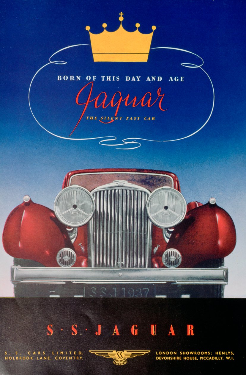 Anúncio para o carro Jaguar SS, 1937 de Unbekannt