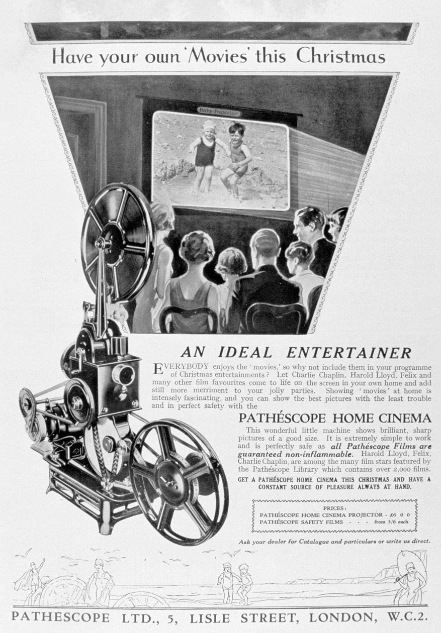 Anúncio para o Pathescope Home Cinema, 1928 de Unbekannt
