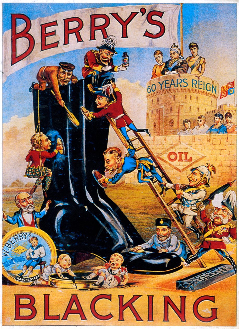 Anúncio para o polimento de botas Berrys, 1887 de Unbekannt