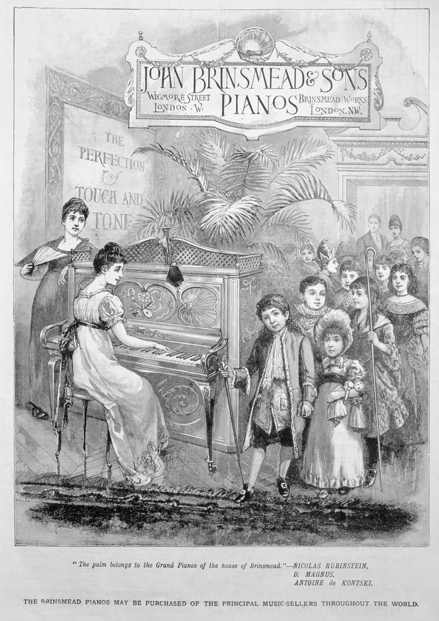 Anúncio para pianos de Brinsmead, 1899 de Unbekannt