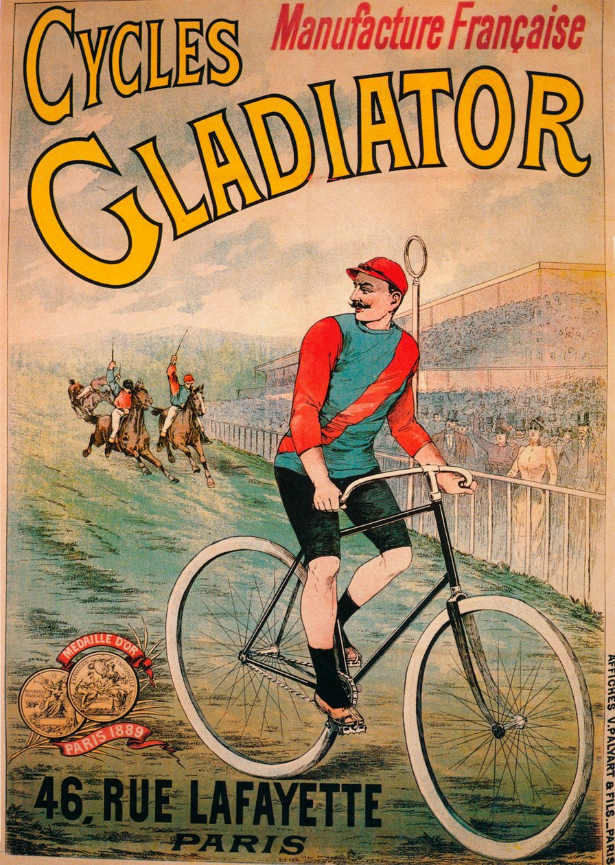 Anúncio para bicicletas Gladiator Cycles, c1900 de Unbekannt