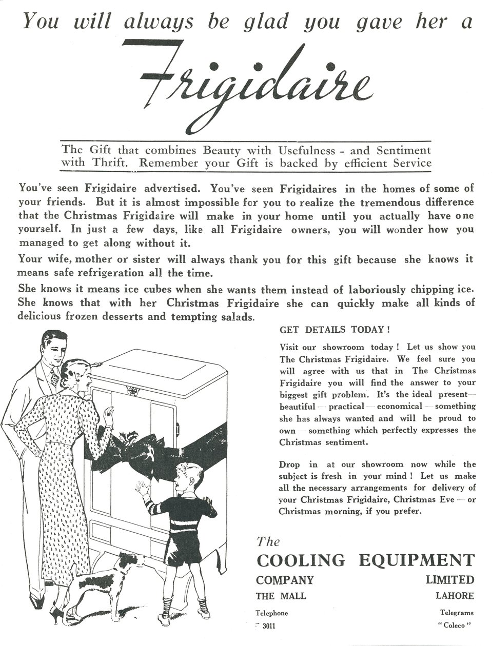 Anúncio para frigidaire geladeiras, 1936. de Unbekannt