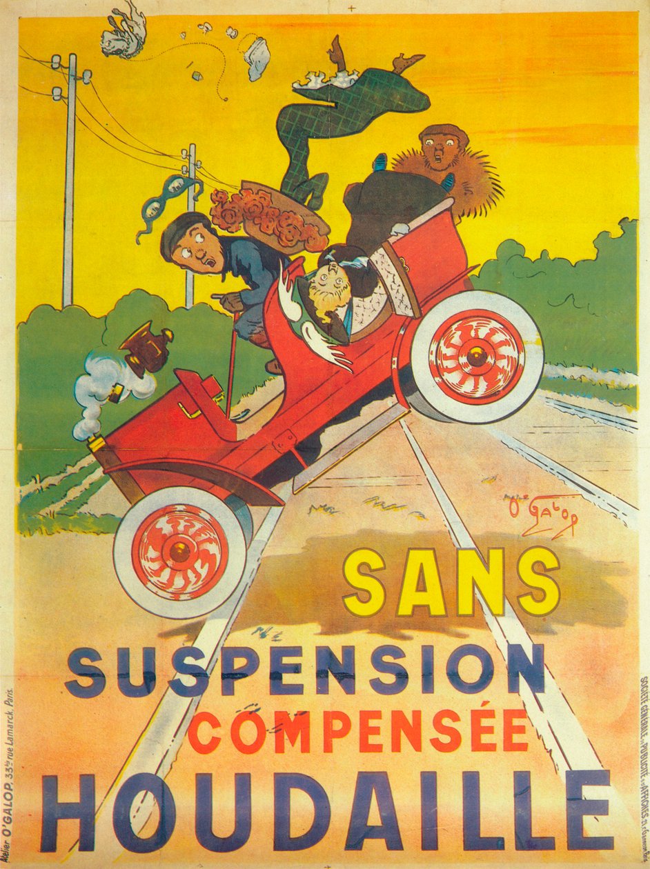 Anúncio para suspensão do carro de Houdaille, c1900 de Unbekannt