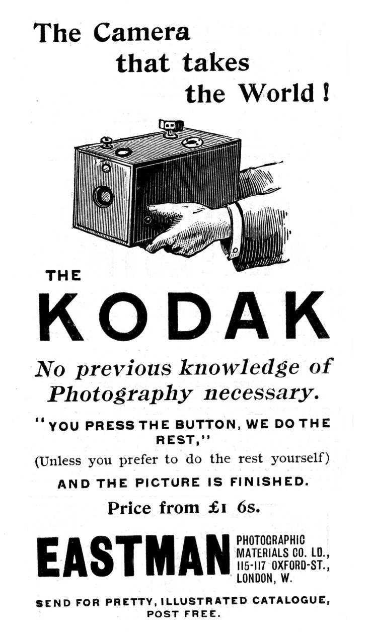 Anúncio para as câmeras Kodak, 1893 de Unbekannt