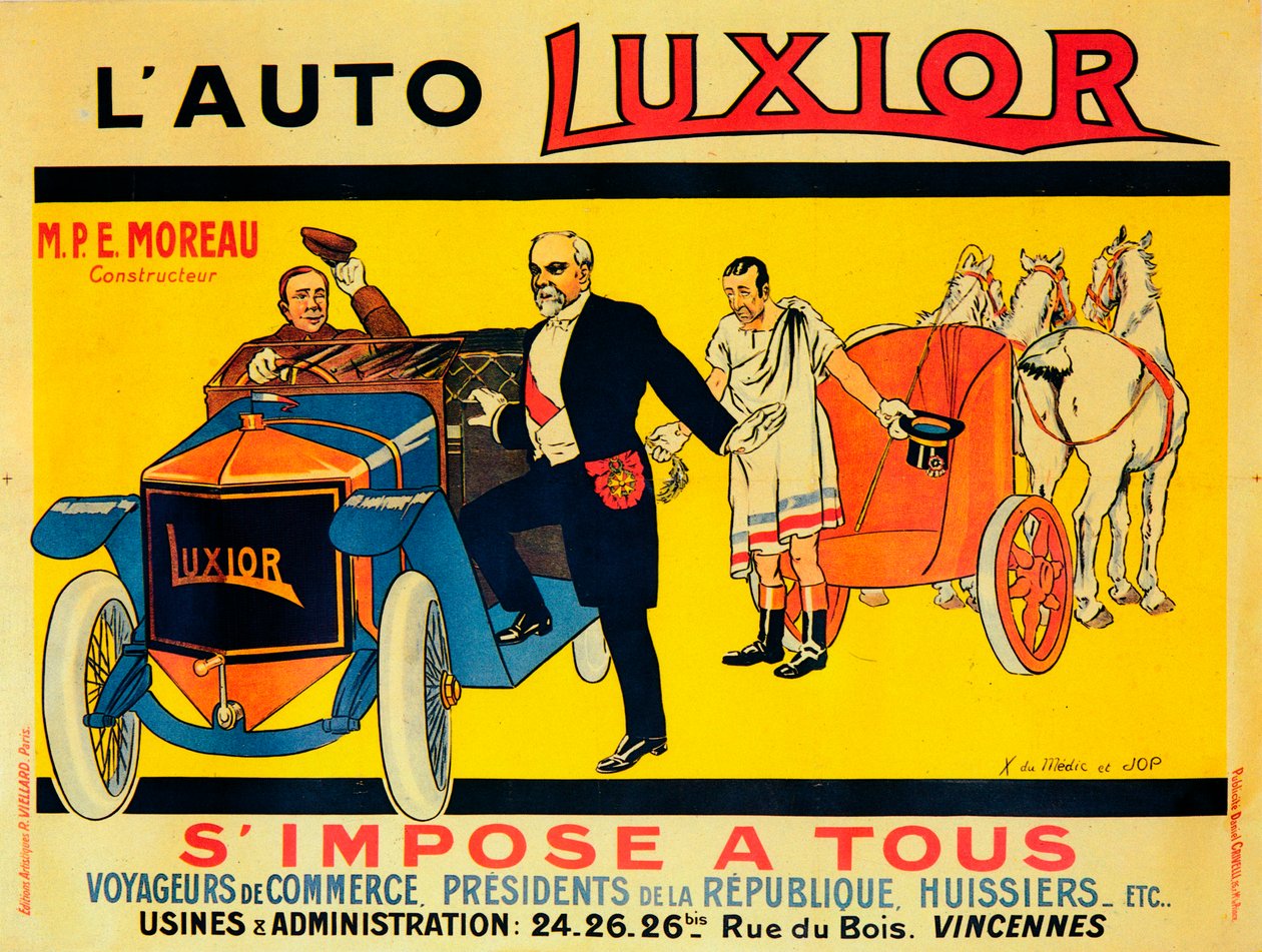 Anúncio para carros Luxior, c1912-1914 de Unbekannt