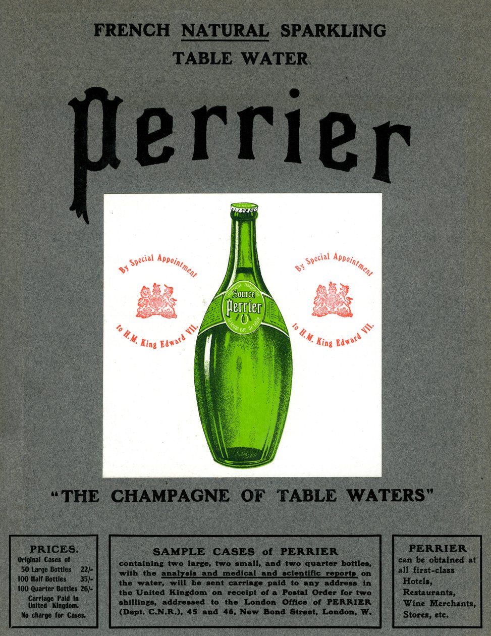 Anúncio para a água Perrier, 1905 de Unbekannt