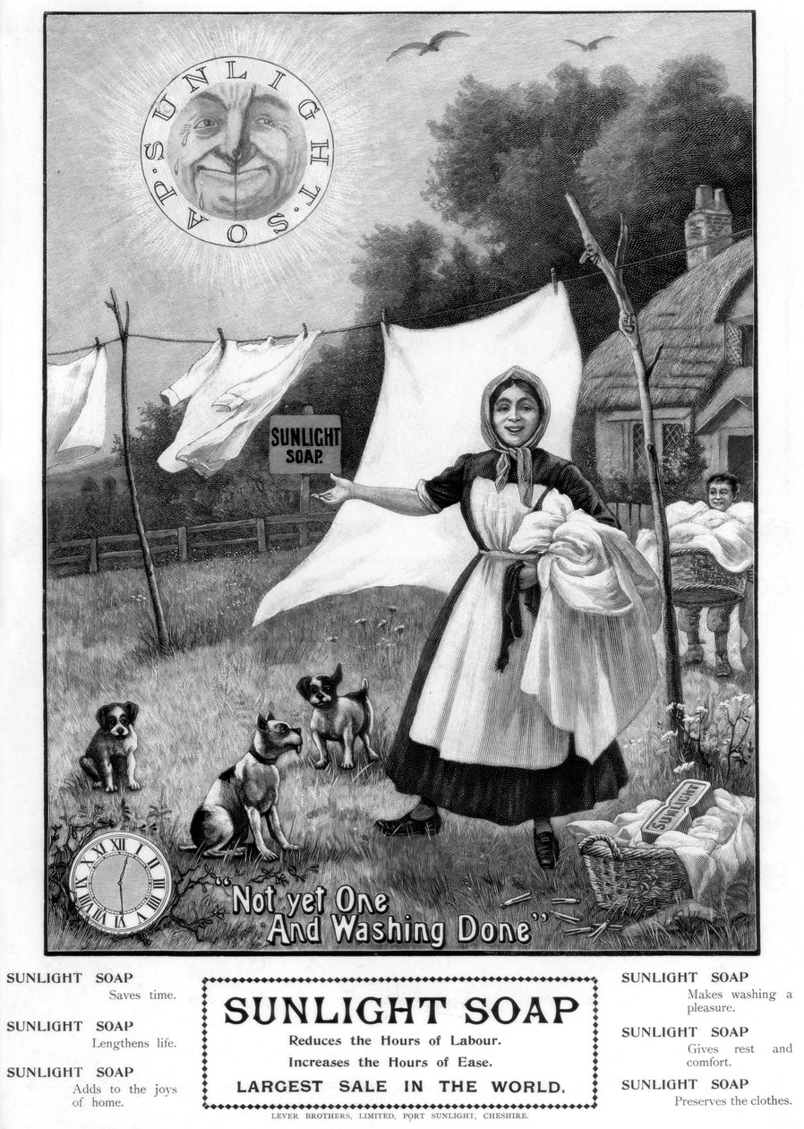 Anúncio para Sabão da luz solar, 1902 de Unbekannt