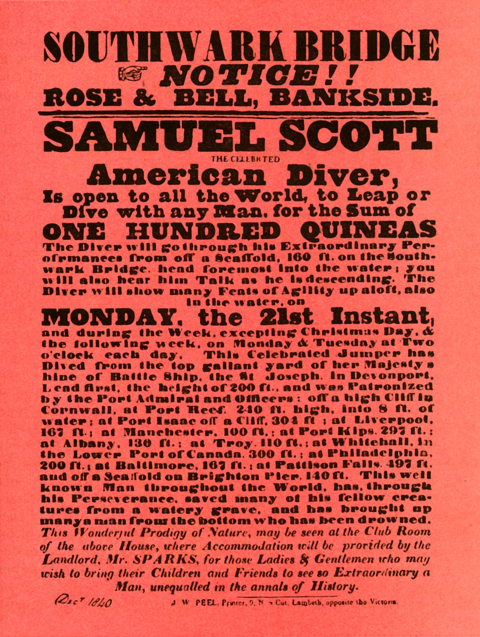 Anúncio de dublês de Samuel Scott, 1840, 1948. de Unbekannt