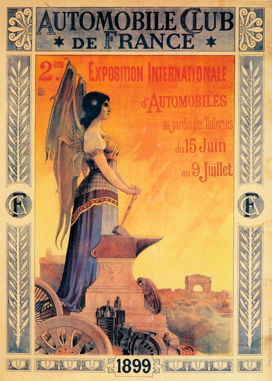Anúncio para o Automobile Club of Frances International Automobile Exposition, 1899 de Unbekannt