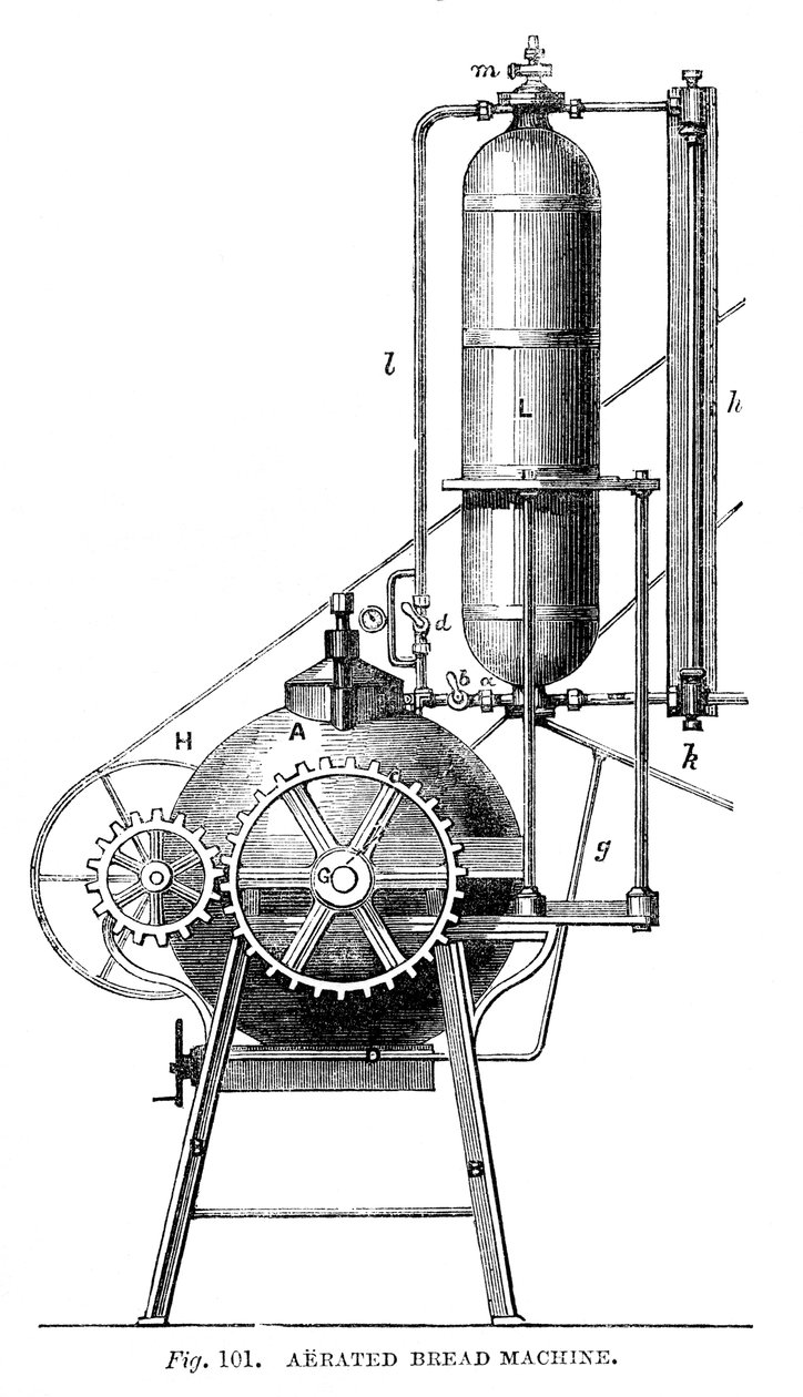 Máquina de Pão Aerada, 1866 de Unbekannt