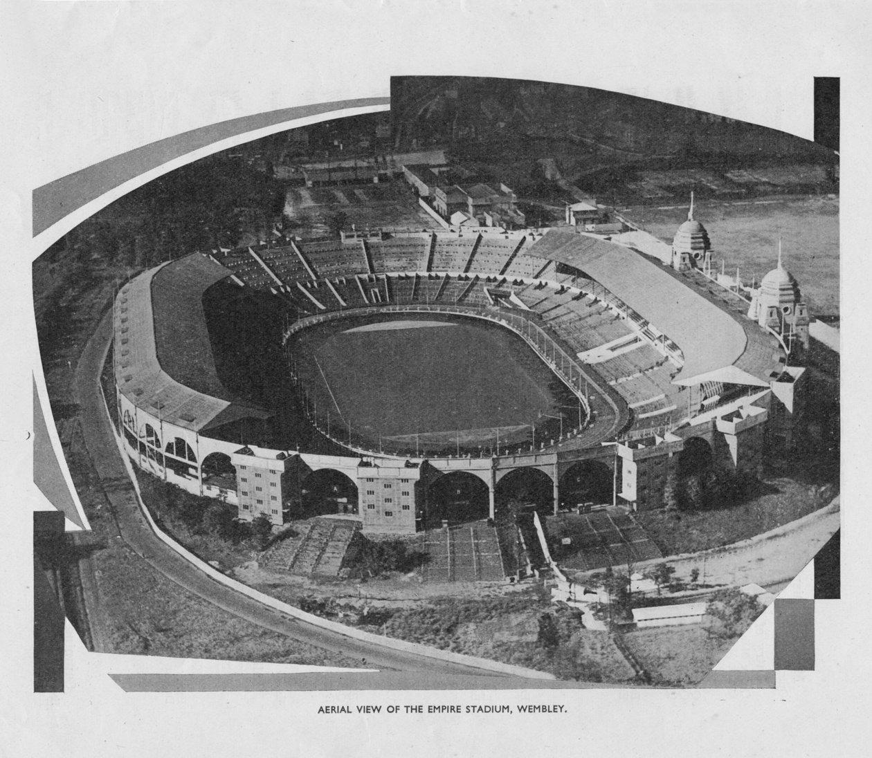 Vista aérea do Empire Stadium, Wembley, 1937 de Unbekannt