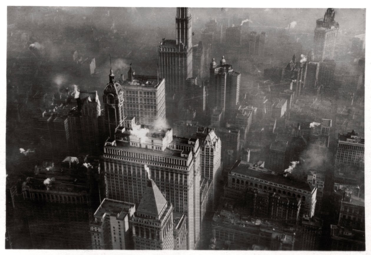 Vista aérea de Manhattan, Nova York, EUA, de um Zeppelin, 1928 1933 de Unbekannt