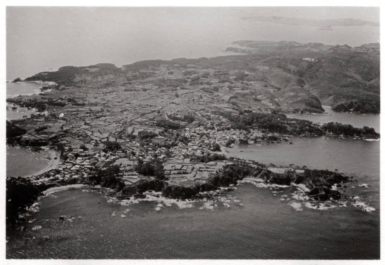 Vista aérea de Oginohama, Japão, de um Zeppelin, 1929 1933 de Unbekannt