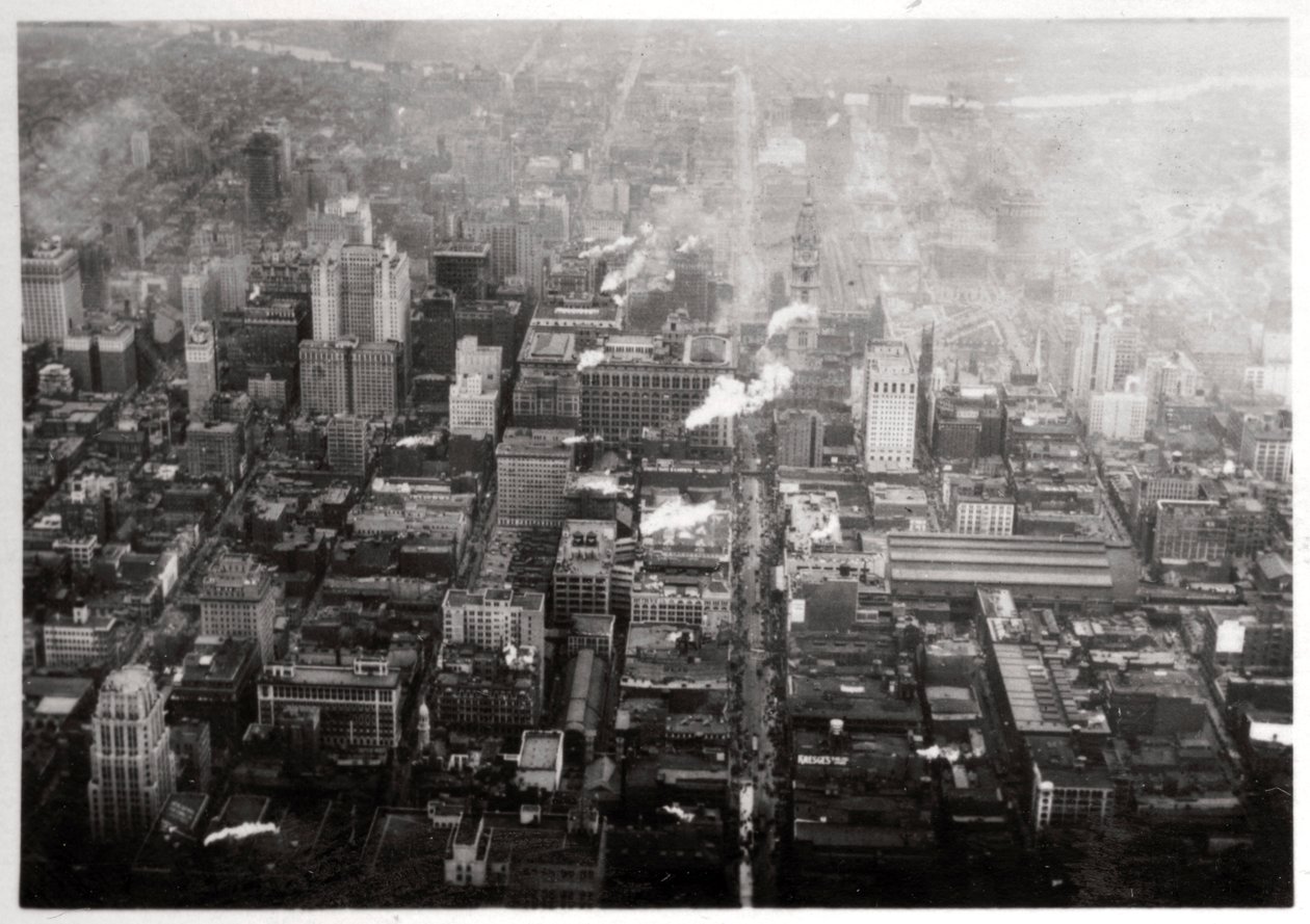 Vista aérea da Filadélfia, Pensilvânia, EUA, de um Zeppelin, 1928 1933 de Unbekannt