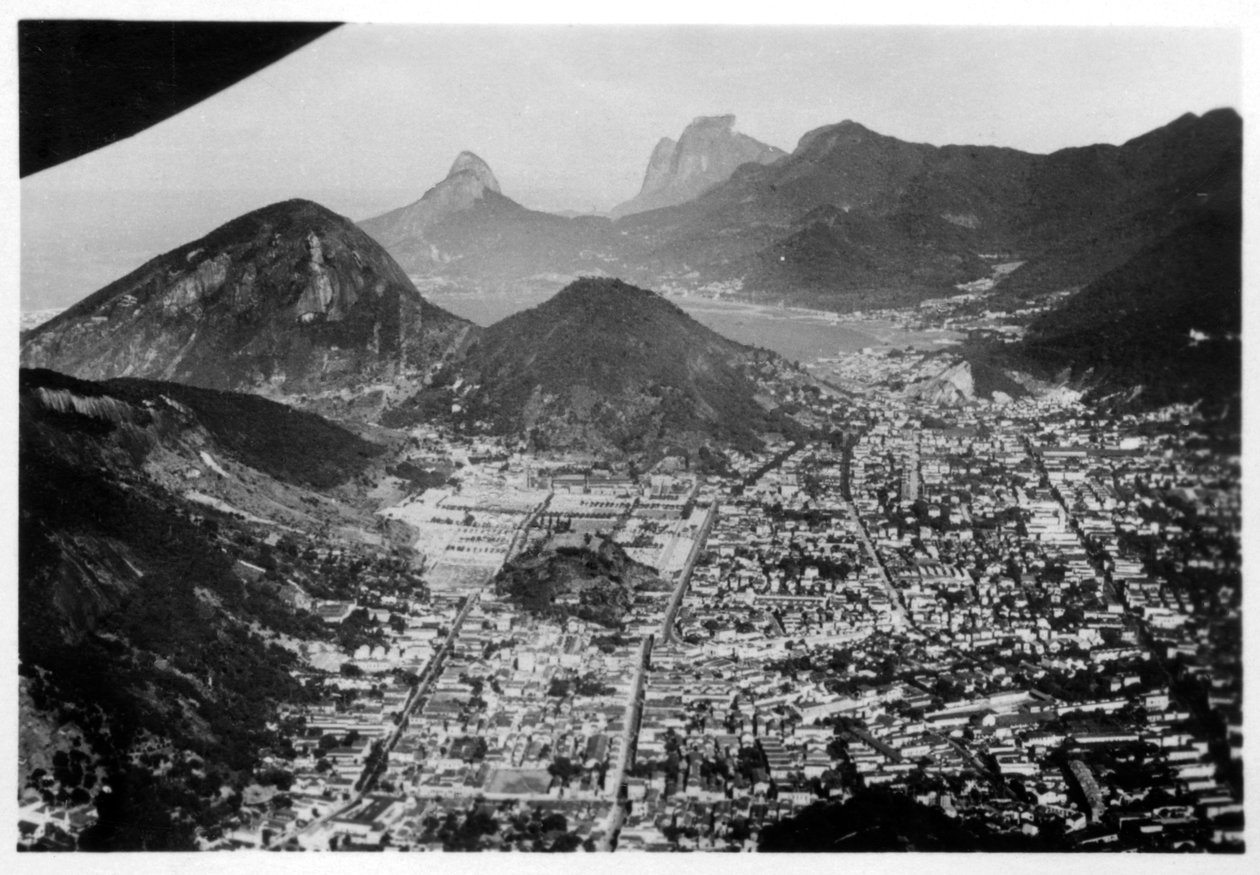 Vista aérea do Rio de Janeiro, Brasil, de um Zeppelin, 1930 1933 de Unbekannt
