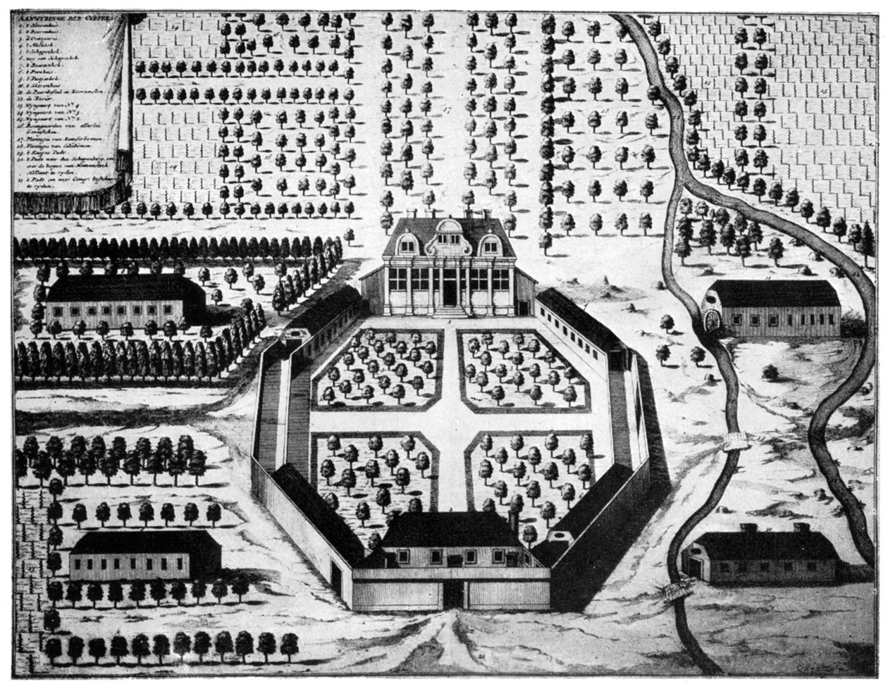 Vista aérea da propriedade vinícola de Vergelegen, África do Sul, século XVIII 1931 de Unbekannt