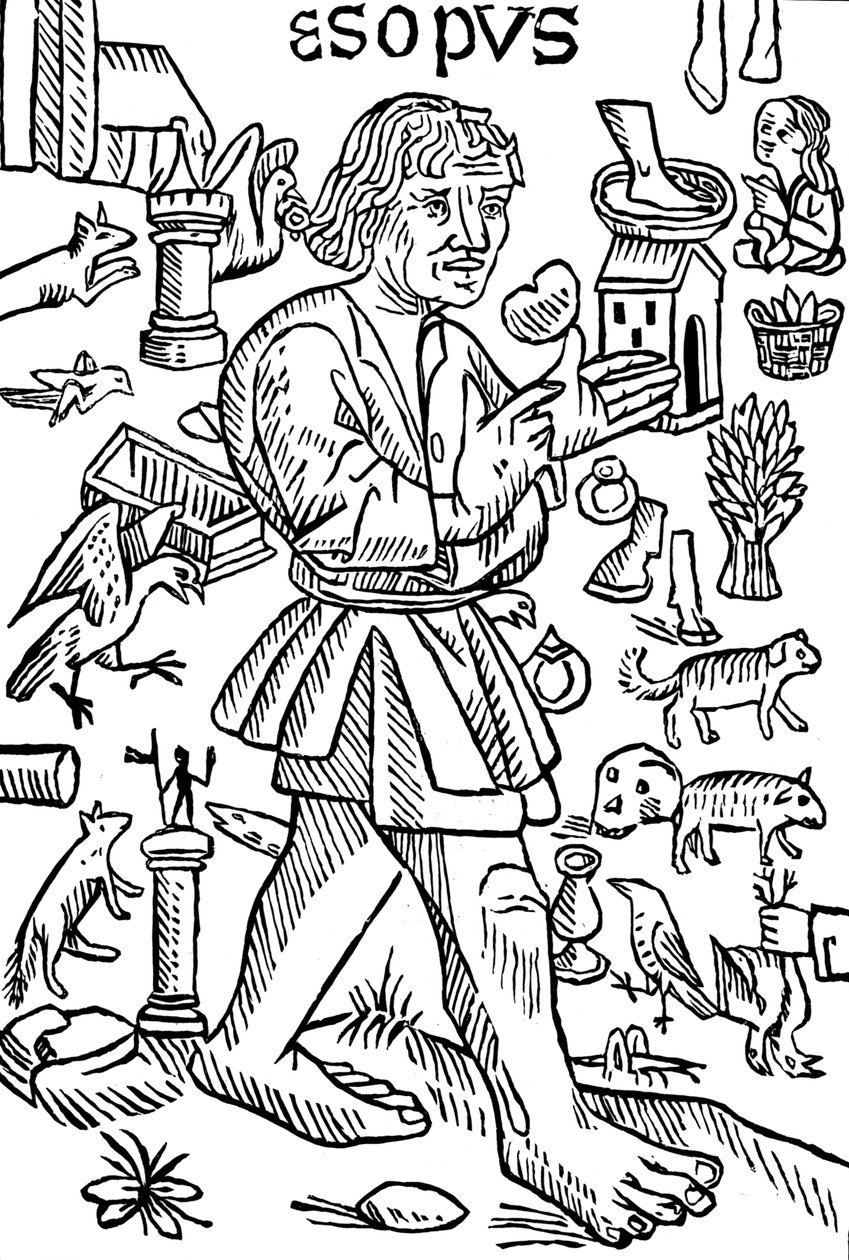 Esopo, fabulista grego, c1480 de Unbekannt
