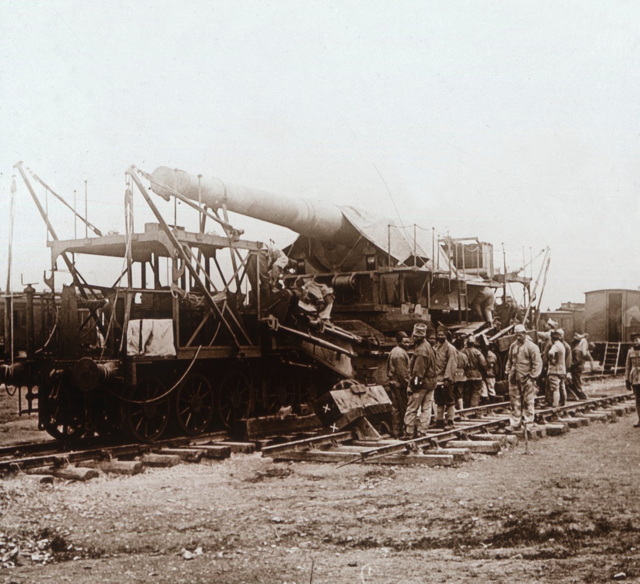 Tropas africanas e artilharia pesada, Champagne, norte da França, c1914-c1918 de Unbekannt
